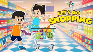 Lets Go Shopping  Animated Stories  English Cartoon  Moral Stories  PunToon Kids [upl. by Alvar593]