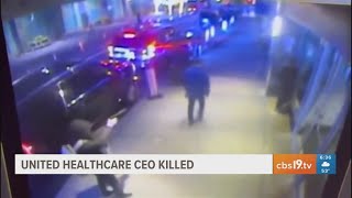 GRAPHIC Officials release video of shooting of UnitedHealthcare CEO in New York City [upl. by Horatia375]