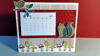 Anleitung MiniTischkalender mit Hedgehugs und We must Celebrate von StampinUp [upl. by Innob440]