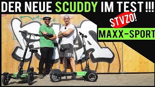 Elektro Dreirad im TEST Scuddy Maxx Sport mit Straßenzulassung Escooter Eroller Review DEU [upl. by Leduar]