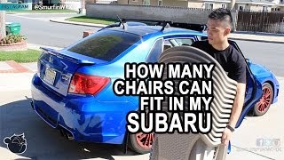 How many Chairs and other Crap Can I Fit in my Subaru  2011 Subaru WRX [upl. by Ketty]