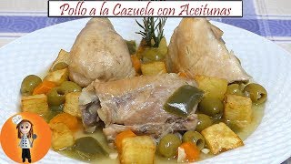 Pollo a la Cazuela con Aceitunas  Receta de Cocina en Familia [upl. by Zitella901]