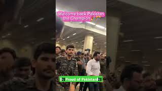 Arshad Nadeem Arrival and welcone scene at Lahorearshadnadeem javelin champion worldchampion [upl. by Melvena]