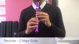 Descant Recorder C Major Scale [upl. by Enahs]