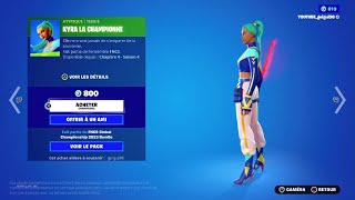 Achat et Test du skin Kyra la championne FNCS sur Fortnite Battle Royale [upl. by Beyer]