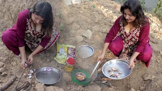 beautiful village girl cooking pork curry with pulau eating vlog [upl. by Licec489]