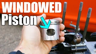 60cc80cc Motorized Bike Windowed Piston Walkthrough [upl. by Ardnahc]