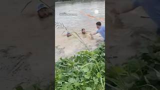 Men Rescued From Helenes Floodwaters in Tennessee [upl. by Borlase]