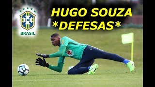 Hugo Souza  Goleiro sub20 do Flamengo convocado por Tite pra seleçao Brasileira  Melhores defesas [upl. by Ybba]