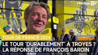 La réaction de François Baroin après létape TroyesTroyes du Tour de France 2024 [upl. by Ikuy]