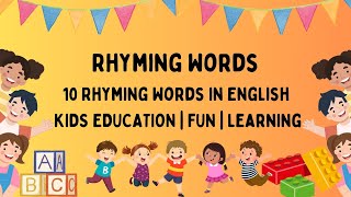 Rhyming Words Rhyming Fun in English  rhyming words list  Rhyming Words with Images [upl. by Atirak797]