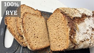 How to make 100 RYE Sourdough Bread sourdough ryebread bread [upl. by Arayc223]