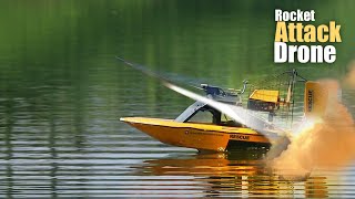 Watch my RC Airboat transform into a deadly Rocket Attack Drone [upl. by Scheers]