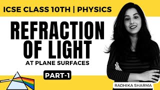 Refraction of Light at Plane Surfaces  ICSE CLASS 10 Physics  Part1 [upl. by Khan]