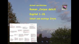 „Corpus delicti“ Überblick – Kap 126  Schaubild über Inhalt und Zitate [upl. by Nedry]