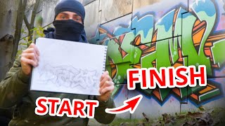 graffiti for BEGINNERS  how to do a graffiti PIECE [upl. by Kelli]