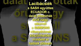 Lacibácsiék a Sash együttestől játszották az ECUADOR c diszkóslágert music magyarzene shorts [upl. by Asilrahc148]