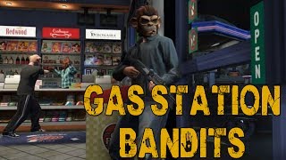 GAS STATION BANDITS GTA Online w Goldy amp Ally [upl. by Cissie]