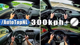 AUTOBAHN POV 300 kmh ACCELERATION amp TOP SPEED Compilation by AutoTopNL [upl. by Eyllom]