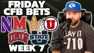 Friday College Football Week 7 Bets  CFB Picks With Kyle Kirms [upl. by Nolrev]