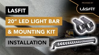 How to Install 20” LED Light Bar and Mounting Kit to OEM AUX Switches by LASFIT  2021 Ford Bronco [upl. by Peer988]