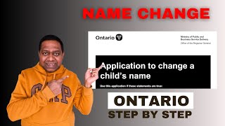 StepbyStep Guide to Changing Your Childs Name in Ontario Canada [upl. by Edholm]