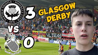 THISTLE WIN GLASGOW DERBY  PARTICK THISTLE 30 QUEENS PARK VLOG [upl. by Llet96]