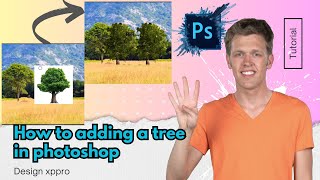 How to add a tree  photoshop tutorial [upl. by Karlik448]