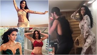 Latest Nora Fatehi Hot Belly Dance In Dressing Room  Bollywood Live [upl. by Ahtel]