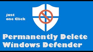 Permanently Delete Windows Defender Just In One Click [upl. by Dilks954]