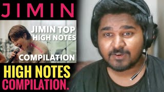 Indian YouTuber Reacts to Jimins Top High Notes Compilation  BTS Reaction  💜 [upl. by Yenaffit690]