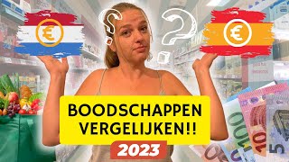 HOE DUUR ZIJN BOODSCHAPPEN IN SPANJE  VERGELIJKEN BOODSCHAPPEN SPANJE 2023  WONEN IN SPANJE 145 [upl. by Trebreh]