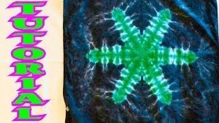 How To Tie Dye a 6 Point Star Design Full Tutorial 10 [upl. by Euqinotna]