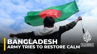 Bangladesh Prime Minister ousted Protesters demand parliament is dissolved [upl. by Tselec]