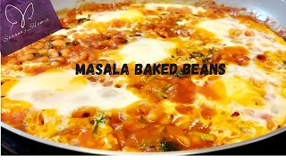 MASALA BAKED BEANS RECIPE  INDIAN STYLE BAKED BEANS  BAKED BEANS WITH EGG  Desi Style Baked Beans [upl. by Sparks562]