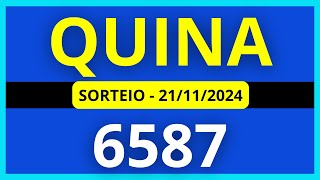 🍀 QUINA 211124 Resultado da QUINA Concurso 6587 [upl. by Hiller630]