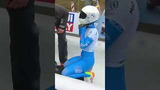 Italian skeleton bobsledder Alessia Crippa In Sledding Camera Man Had Them Angles [upl. by Pillihp]