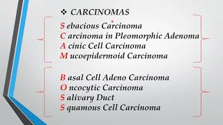 CLASSIFICATION OF SALIVARY GLAND TUMORS [upl. by Aisatan716]