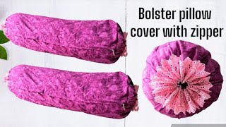 How to Sew A Bolster Pillow Case With A Zipper [upl. by Bonina]