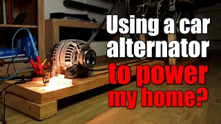 Using a car alternator with a bike to power my home How much energy can I produce [upl. by Dranoel214]