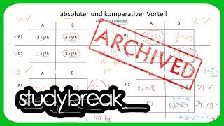 ARCHIVIERT Absoluter Vorteil Komparativer Vorteil  Volkswirtschaftslehre [upl. by Zaccaria]