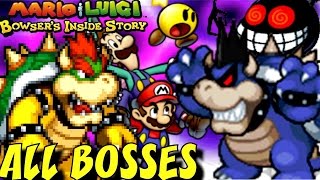 Mario amp Luigi Bowsers Inside Story  ALL Bosses NO DAMAGE [upl. by Nassir]