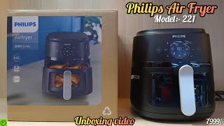 Philips NA 221 42 Litre1500 Watt Digital Air Fryer with Rapid Air Technology Review Unboxing [upl. by Sue]