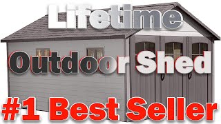 Lifetime 60236 11 x 185 Ft Outdoor Storage Shed 11 x 185 Desert Sand  Review [upl. by Arhsub788]