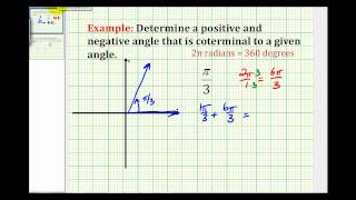 Examples Determining Coterminal Angles in Radian Measure [upl. by Nayek]