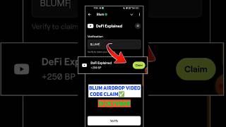 DeFi Explained Blum Video Code  Blum New Video Code  Blum Listing Date  Token Burning 19 October✅ [upl. by Anilat]