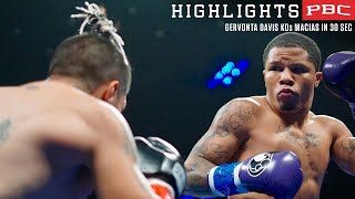 Gervonta Davis knockouts Mario Macias in 30 seconds [upl. by Grassi]