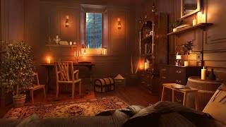 Cozy Room Ambience with Gentle Rain Sounds for Sleep Study and Relax [upl. by Sandry]