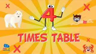 4 Times Table Song Easy Peasy Maths  Educational Videos for Kids [upl. by Avahc]