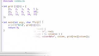 042 Multidimensional arrays  Welcome to the course C programming [upl. by Drexler]